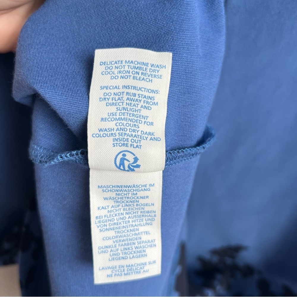 Boden Blue A-line Dress with 3/4 Sleeves - Picture 11 of 13